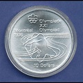 Kanada,10 Dollar Olympia-Silbermünze Montreal 1976, Einer-Kanadier , 48 ...