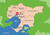 Melbourne Map 164229 Vector Art at Vecteezy