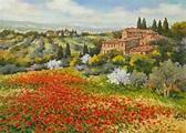 Tuscany, Italy | Art | Italy painting, Tuscany landscape, Landscape ...