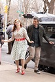 Amy Adams and Patrick Dempsey on the Set of DISENCHANTED in New York ...