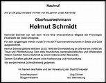 Traueranzeigen von Helmut Schmidt | Trauer-in-NRW.de