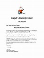 Carpet Cleaning Notice To Office Staff - Fill and Sign Printable ...