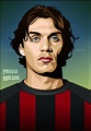 Paolo maldini, Football artwork, Football drawing