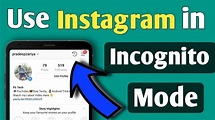 How to Use Instagram in Incognito Mode | Pz Tech - YouTube
