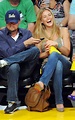 Leonardo DiCaprio and Bar Refaeli at the Lakers game (April 27 ...