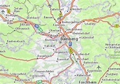 Karte, Stadtplan Bamberg - ViaMichelin
