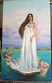 Birth of Venus inspired art | Beautiful mermaid drawing, Painting ...