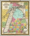 Tourist’s Pocket Map of Michigan, 1835 : r/oldmaps