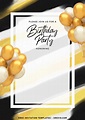 11+ Elegant Gold Birthday Invitation Templates | Download Hundreds FREE ...