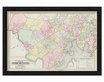 DORCHESTER, Massachusetts 1889 map, Index Plate - Replica or GENUINE ...