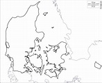 Dinamarca mapa contorno - Mapa de dinamarca contorno (Norte de Europa ...