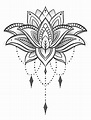 Oriental Flor De Lotus Desenho - EDUCA
