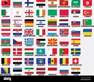Les drapeaux de tous les pays européens Image Vectorielle Stock - Alamy