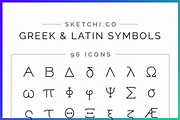 Greek & Latin Symbols Icon Set | Pre-Designed Illustrator Graphics ...