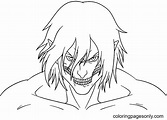 Eren Titan Form Attack On Titan Coloring Page - Free Printable Coloring ...