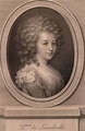 Grabado de María Teresa de Savoya Carignan ,Princesa de Lamballe ...