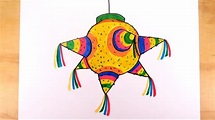 Aprende a dibujar una piñata para navidad mexicana - YouTube