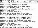 Bruce Springsteen song: Walking The Dog, lyrics
