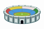 Ilustración de Estadio Del Deporte Dibujos Animados Coloridos y más ...