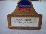 BARNEY BALABAN PARAMOUNT PICTURES 5TH ANNIVERSARY CHICAGO 1941 ID PIN ...