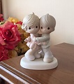 1990 Precious Moments hug One Another Boy Girl Figure Hugging by Samuel ...
