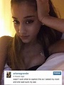 Ariana Grande flashes her cleavage in sexy selfie from bed after asking ...
