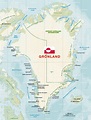 Map of Greenland (Island in Denmark) | Welt-Atlas.de