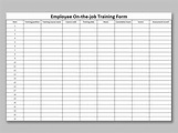 EXCEL of Black Employee On-the-job Training Form.xlsx | WPS Free Templates