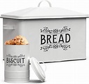 Farmhouse Bread Box - XL Size Bread Storage Container with Matching ...