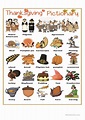Thanksgiving pictionary worksheet - Free ESL printable worksheets made ...