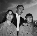 American actor James Stewart with his twin daughters Judy and Kelly ...