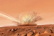 Entenda os efeitos dos impactos de meteoritos nas crostas de Marte