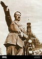 GERMANY, CIRCA 1945: Adolf Hitler saluting in Berlin in 1945 - one of ...