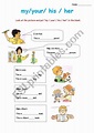 my your his her - ESL worksheet by gaby0215 | English worksheets for ...