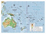 Mappa Geografica dell'Oceania: carta ad alta risoluzione ...