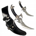 Draco Twin Daggers Set - Steel Dragon Knives With Sheath - Metal Dragon ...