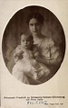 Princess Marie Melita of Hohenlohe-Langenburg with her infant son Hans ...