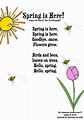 bee poem or song for toddler | FREEBIE: Spring Song Printable for Kids ...