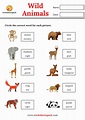 Wild animals worksheets - Printable and Online Worksheets Pack