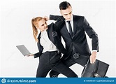 Businesspeople in Suits Fighting Isolated Stock Image - Image of ...