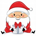 Christmas Clipart Cute Santa Clip Art PNG EPS JPEG | Etsy in 2021 ...