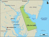 Geographical Map of Delaware and Delaware Geographical Maps