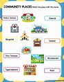 Community Places 1G worksheet | Community places, Places in the ...