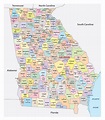 State Of Georgia Counties Map - Cherry Hill Map