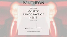 Moritz, Landgrave of Hesse Biography - Landgrave of Hesse | Pantheon