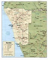 Mapa de Namibia - mapa Detallado de Namibia (África del Sur - África)