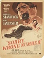 Sorry, Wrong Number Original 1948 U.S. Window Card Movie Poster ...