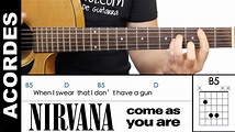 Nirvana - Come As You Are Guitar Chords Acordes de guitarra - YouTube