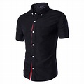 Men Shirt Designer Brand 2018 Male Short Sleeve Shirts Casual Slim Fit ...