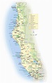 Map Of The Coast Of California | Map Of The World